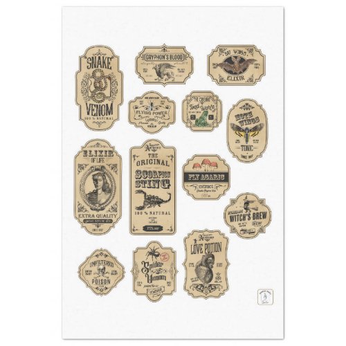An Apothecary and Potion Label Series Design 19 Tissue Paper