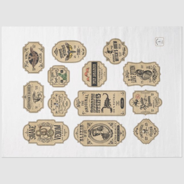 An Apothecary and Potion Label Series Design 19 Tissue Paper (Front)