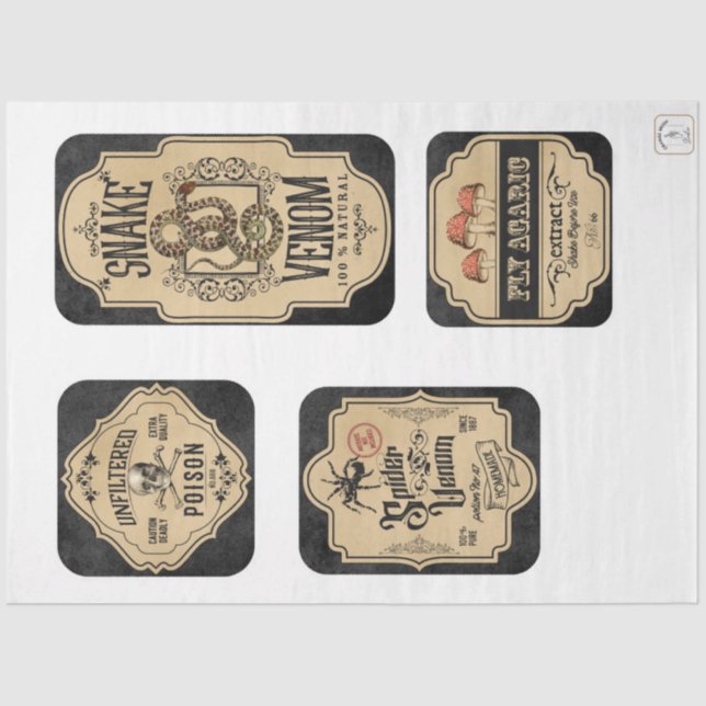 An Apothecary and Potion Label Series Design 1 Tissue Paper (Front)