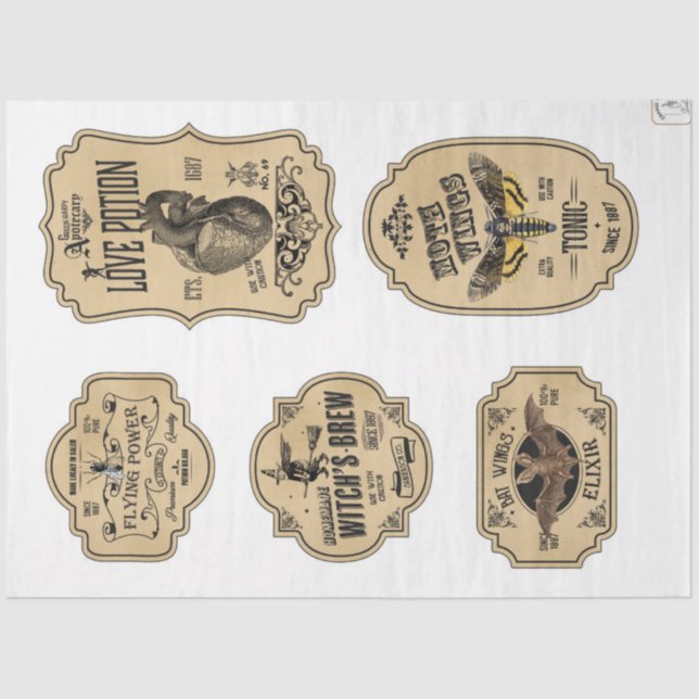 An Apothecary and Potion Label Series Design 20 Tissue Paper (Front)