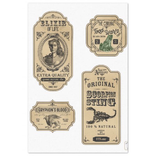 An Apothecary and Potion Label Series Design 21 Tissue Paper
