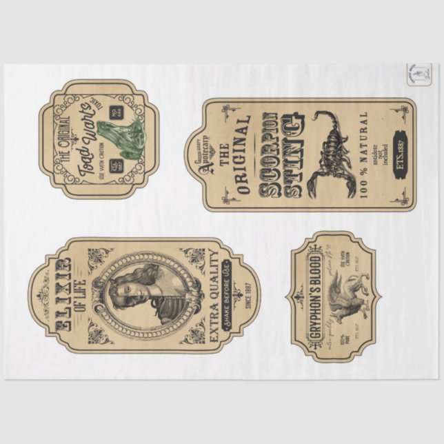 An Apothecary and Potion Label Series Design 21 Tissue Paper (Front)