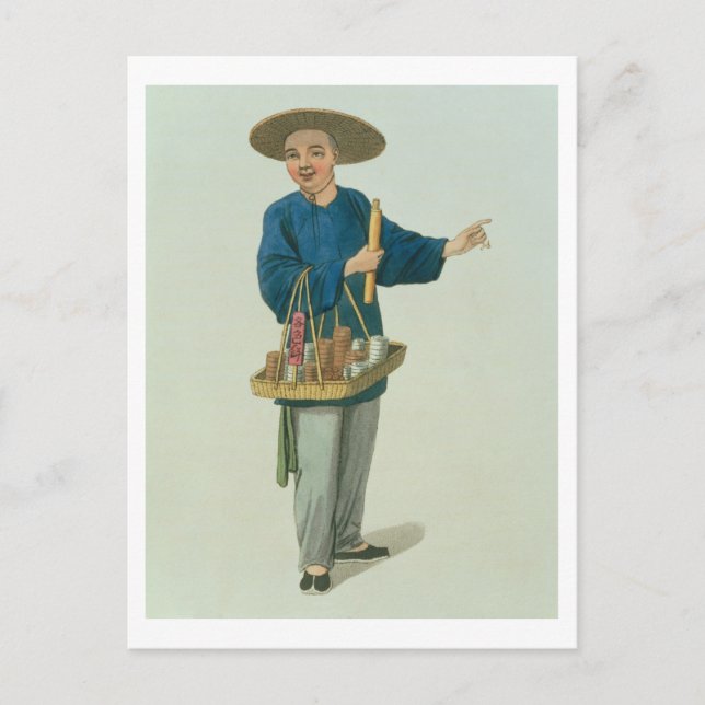 An Apothecary, plate 26 from 'The Costume of China Postcard (Front)