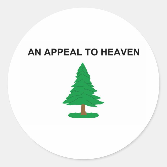 An Appeal To Heaven American Revolution Flag Classic Round Sticker (Front)