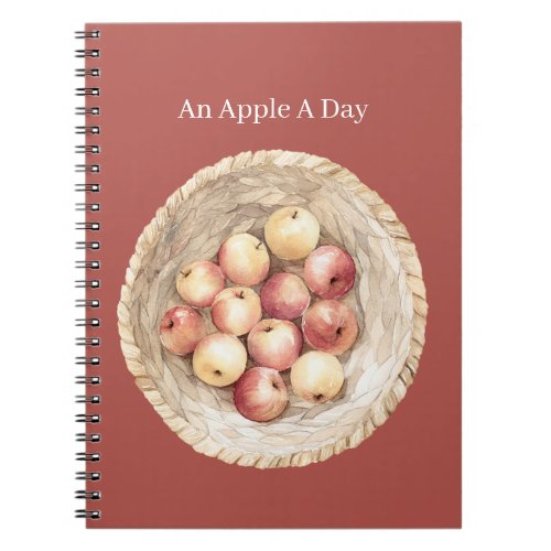 An Apple A Day Basket Notebook