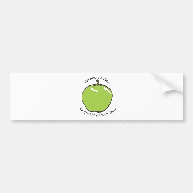 An apple a day... bumper sticker (Front)