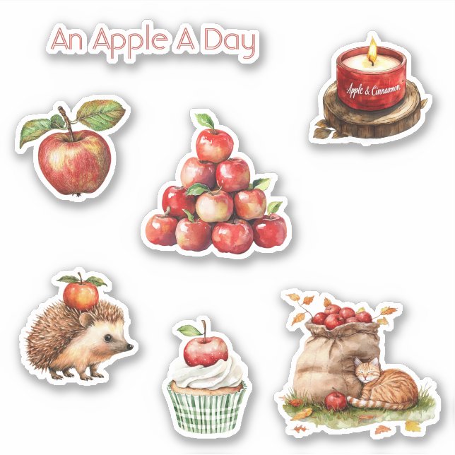 An Apple A Day Fruit Sticker (Front)