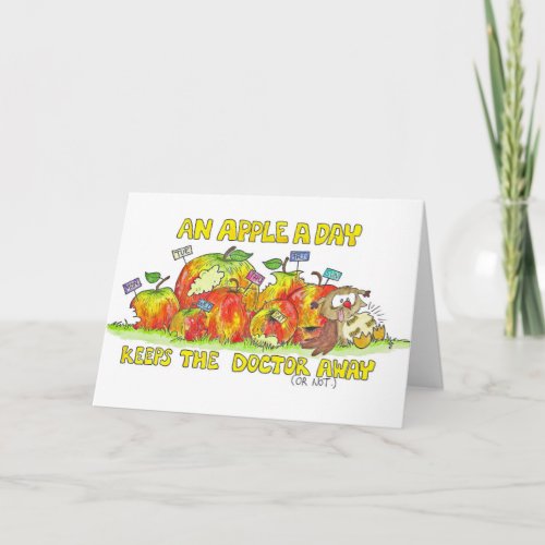 AN APPLE A DAY greeting card by Nicole Janes