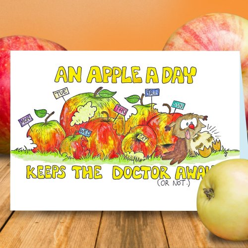 AN APPLE A DAY greeting card by Nicole Janes