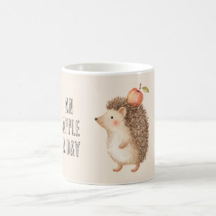 An Apple A Day Hedgehog Coffee Mug