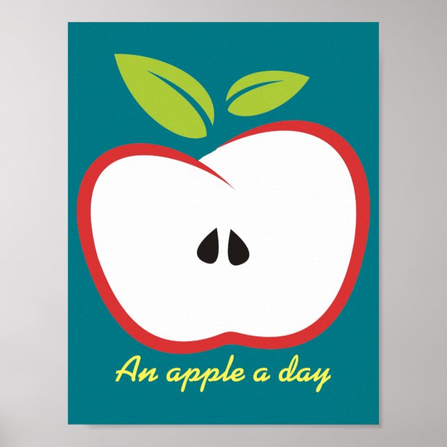 An apple a day illustration poster (Front)