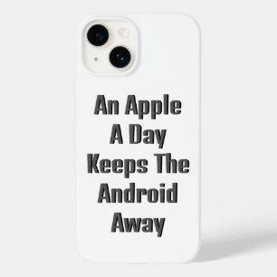 An Apple a Day Keeps the Android Away, Funny Case-Mate iPhone 14 Case