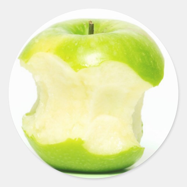 An apple a day keeps the doctor away classic round sticker (Front)