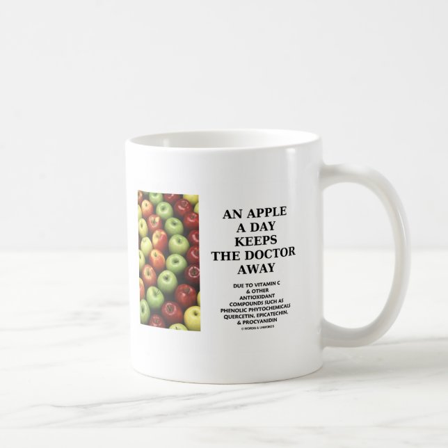 An Apple A Day Keeps The Doctor Away (Food Advice) Coffee Mug (Right)