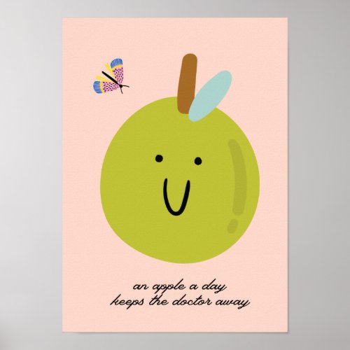 AN APPLE A DAY KEEPS THE DOCTOR AWAY POSTER