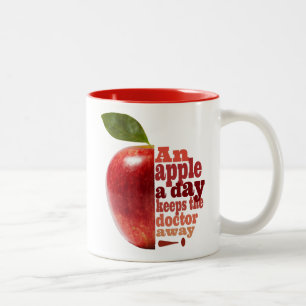 An apple a day Two-Tone coffee mug