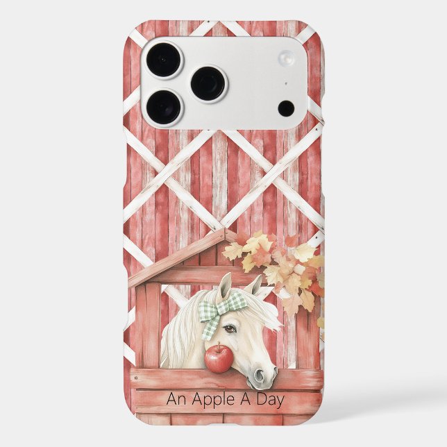 An Apple A Day White Horse iPhone Case (Back)