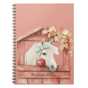 An Apple A Day White Horse Notebook