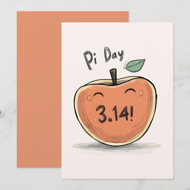 An Apple a Day Won’t Solve for X – Pi Day Meme Invitation (Front/Back)