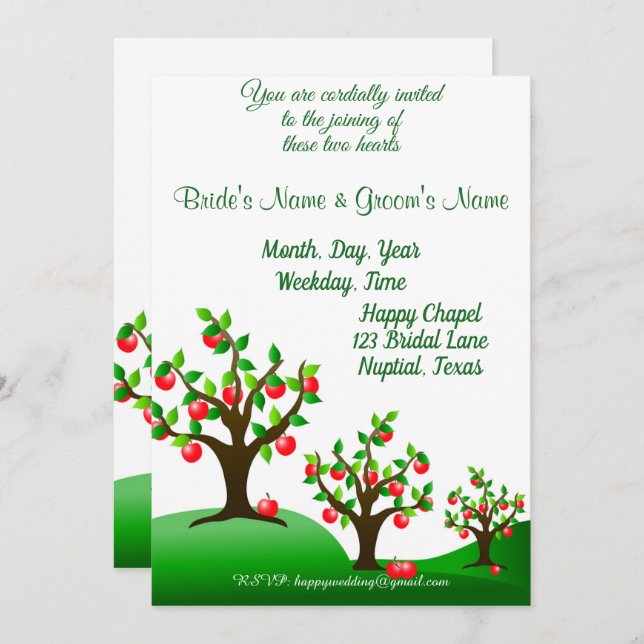 An Apple Orchard Invitation (Front/Back)
