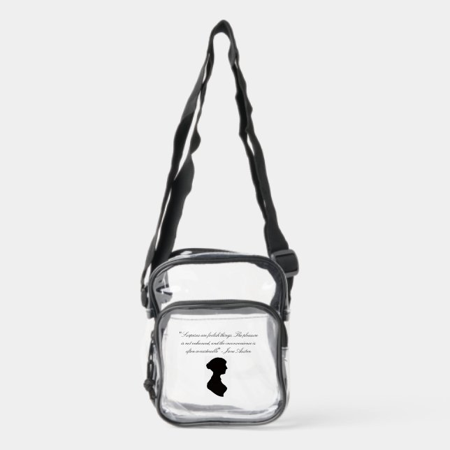 An appropriate Jane Austen quote for a clear bag (Front)