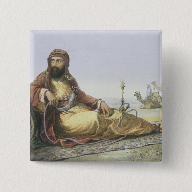 An Arab Resting in the Desert, title page from 'Th Pinback Button (Front)