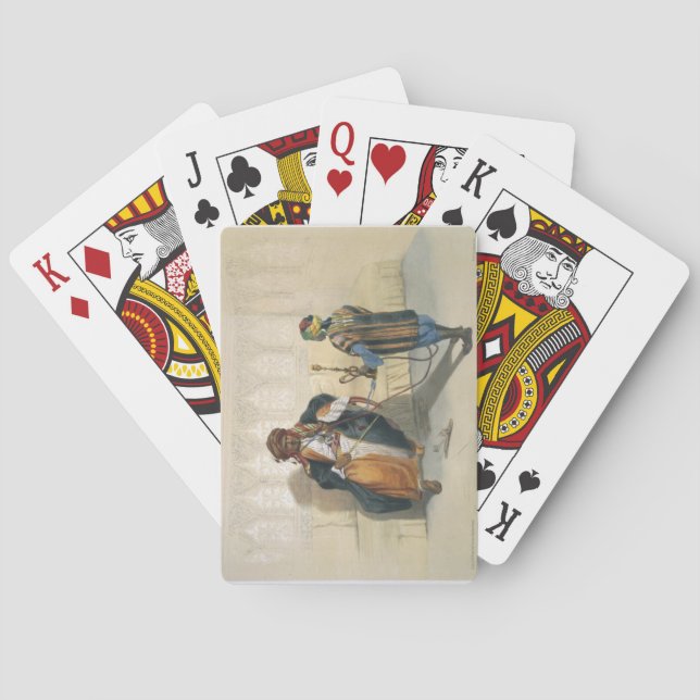 An Arab Sheikh Smoking, illustration from 'The Val Poker Cards (Back)