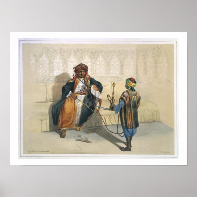 An Arab Sheikh Smoking, illustration from 'The Val Poster (Front)