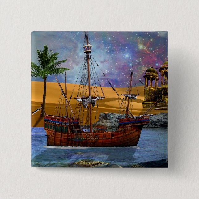 An Arabian Adventure Pinback Button (Front)
