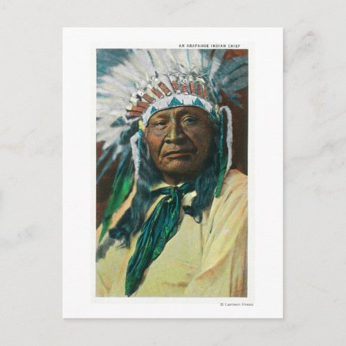 An Arapahoe Indian Chief PortraitColorado Postcard