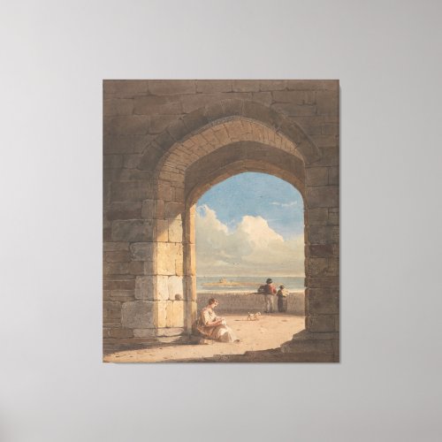 An Arch at Holy Island Northumberland Canvas Print