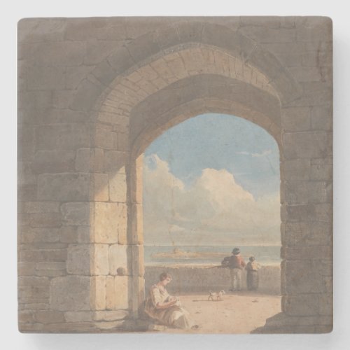 An Arch at Holy Island Northumberland Stone Coaster