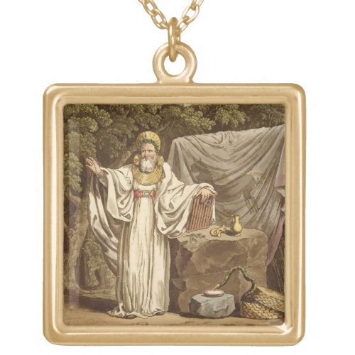 An Arch Druid in his Judicial Habit engraved by R Gold Plated Necklace