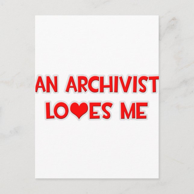 An Archivist Loves Me Postcard (Front)