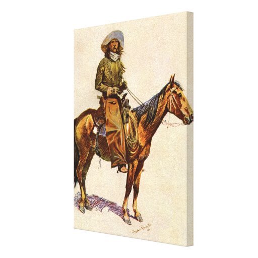 An Arizona Cowboy by Remington Vintage Western Art Canvas Prints | Zazzle