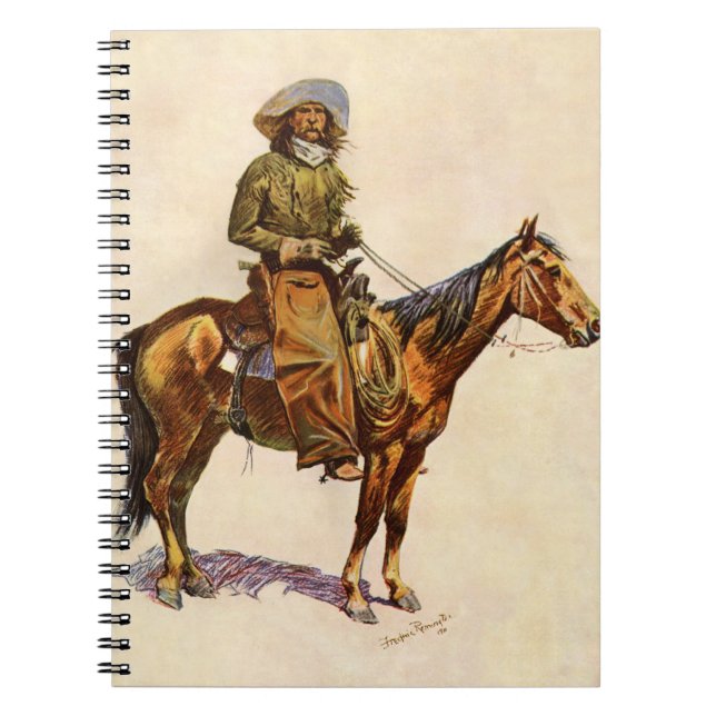 An Arizona Cowboy by Remington, Vintage Western Notebook (Front)