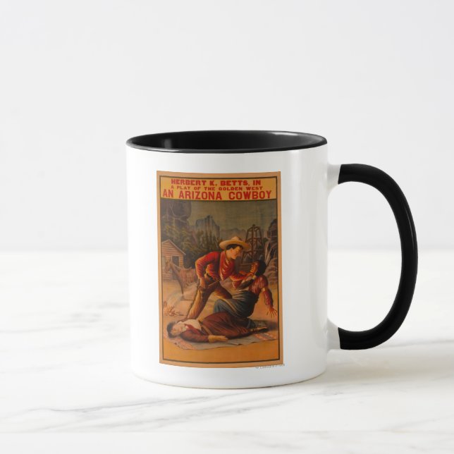 An Arizona Cowboy - Cowboy and Indian Fight Mug (Right)