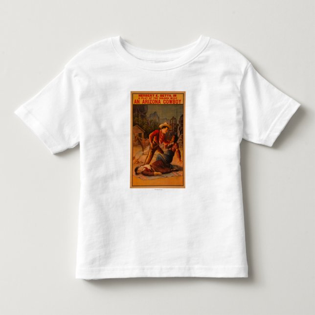 An Arizona Cowboy - Cowboy and Indian Fight Toddler T-shirt (Front)