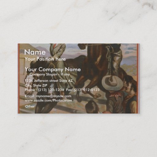 Customizable An Arizona Cowboy Retro Theater Business Card