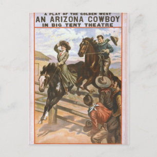 An Arizona Cowboy Retro Theater Postcard
