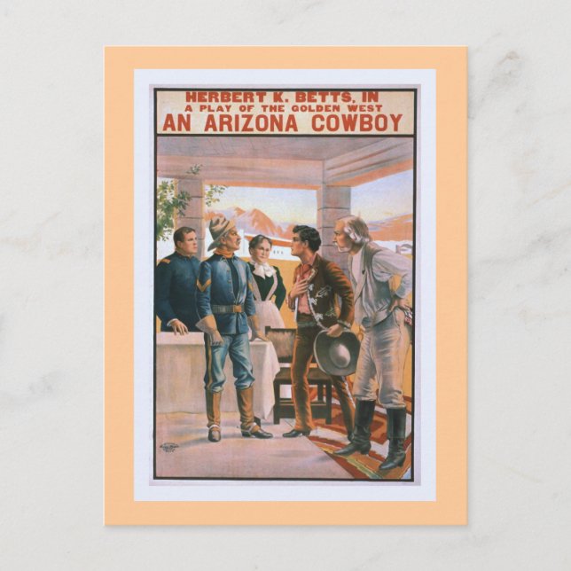 An Arizona Cowboy Vintage Theater Postcard (Front)