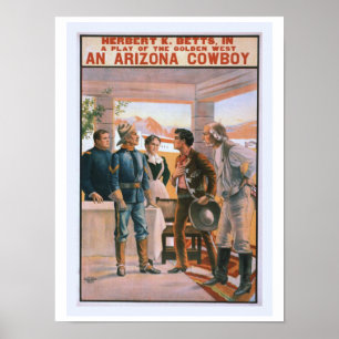 An Arizona Cowboy Vintage Theater Poster