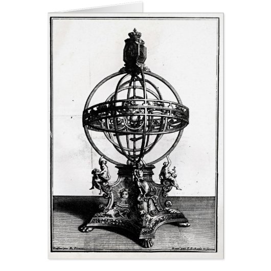 An Armillary Sphere of the Copernican System Cards (Front)