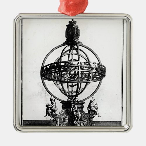 An Armillary Sphere of the Copernican System Metal Ornament