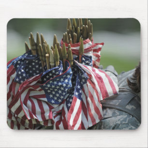 An Army soldier's backpack Mouse Pad