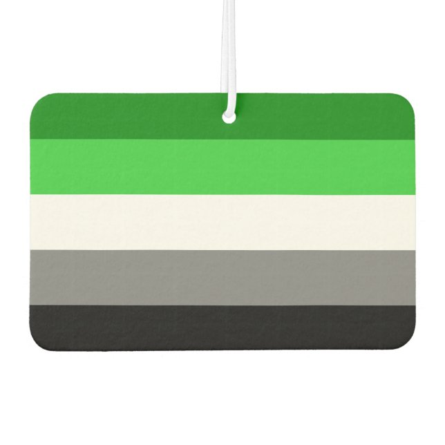 An Aromatic Aromantic Flag: Car Air Freshener (Front)