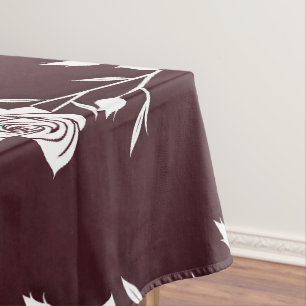 An Arrangement Of Minimalist Single Line Roses Tablecloth