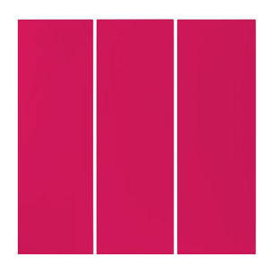 An array of red and pink flowers with lush green l triptych