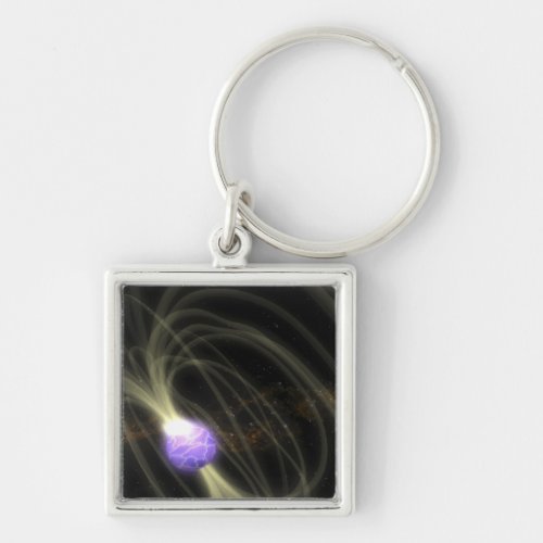 An artist conception of the SGR 1806_20 magneta Keychain