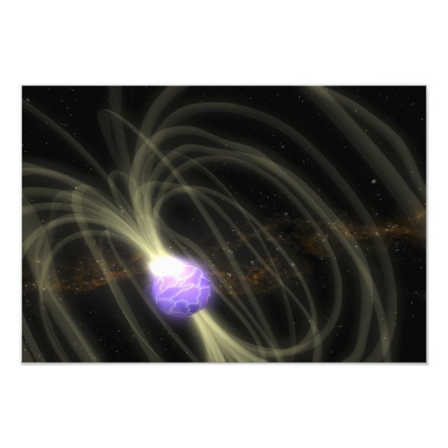An artist conception of the SGR 1806-20 magneta Photo Print (Front)